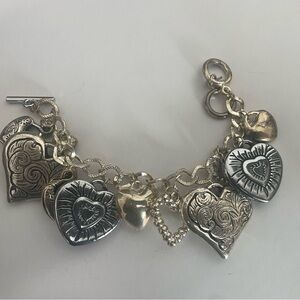Silver Heart Charm Bracelet